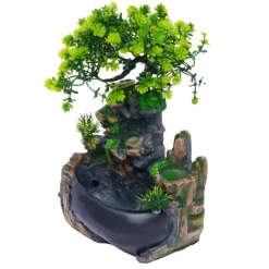 Hot Bordfontæne, Indendørs Vandfaldsfunktion, Afslapningsdekoration,Multifarvet Springvand & Damme
