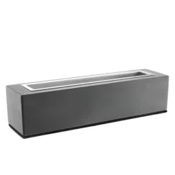 Hot Bordplade 15 Tommer Fire Pit Bowl, Beton Pejs, Indendørs & Udendørs, Perfekt til Patio, Holdbar og Stilfuld Pejse