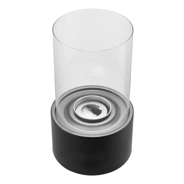 Pejse^Bordplade Pejs, 6 tommer Metal Fire Pit, Indendørs/UDENDØRS, med glas, stilfuld design, sikkert og effektivt varmeelement