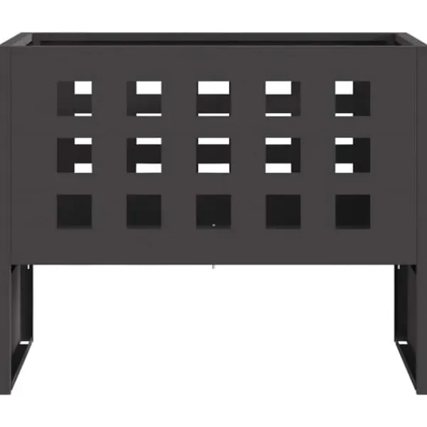 Outlet Bærbar bålsted i sort koldvalset stål - Ildpit til udendørs brug | 50 x 30 x 40 cm Pejse