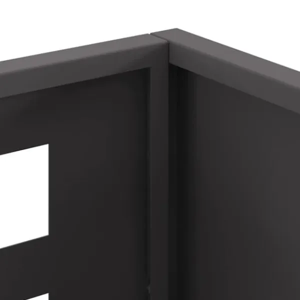 Outlet Bærbar bålsted i sort koldvalset stål - Ildpit til udendørs brug | 50 x 30 x 40 cm Pejse