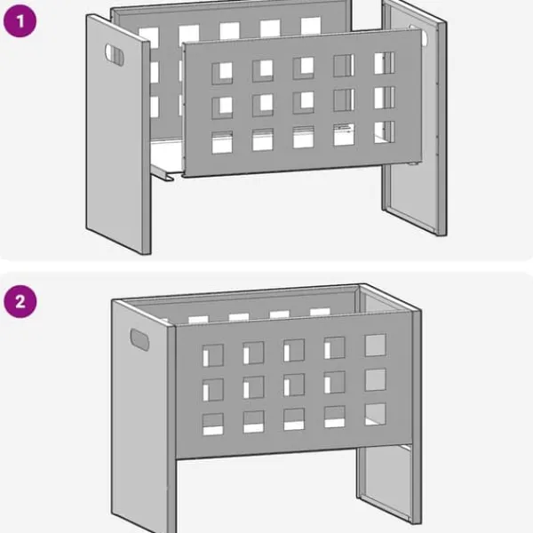 Outlet Bærbar bålsted i sort koldvalset stål - Ildpit til udendørs brug | 50 x 30 x 40 cm Pejse