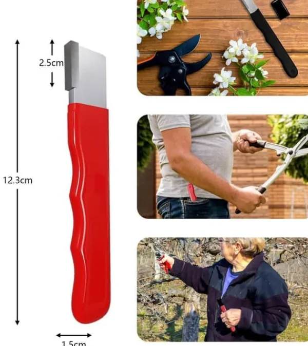 Haveværktøj^Bærbar knivsliber, multifunktionel haveværktøjsknivsliber, slibesten til plæneklipperblade, beskæresakse, hækkeklippere, stumpe knive og økser.