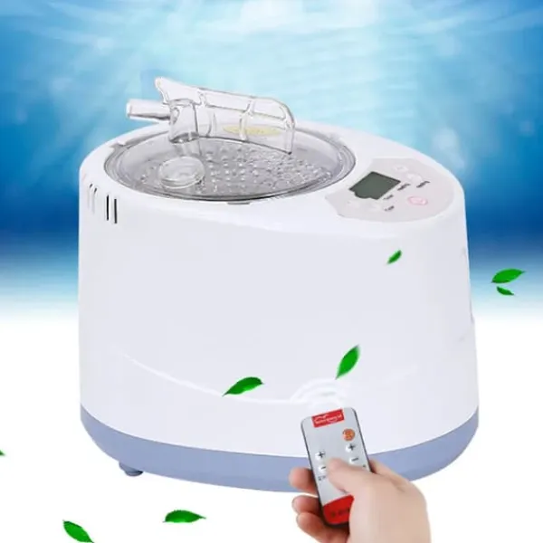 Sauna^Bærbar sauna-damper - Dampgenerator - 3 L Kapacitet - 1000 W - Fjernbetjening - ABS/PP & Rustfrit Stål - Til Hjemmespa & Detox