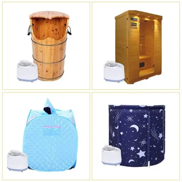 Sauna^Bærbar sauna-damper - Dampgenerator - 3 L Kapacitet - 1000 W - Fjernbetjening - ABS/PP & Rustfrit Stål - Til Hjemmespa & Detox