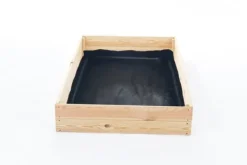 Clearance Bæredygtig Fyrretræs Højbed 140x120x18 cm - Miljøvenlig Havebrugsløsning Plantningsbænke