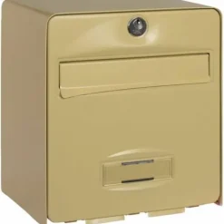 Postkasser & Brevindkast^Brevkasse Beige Galvaniseret stål