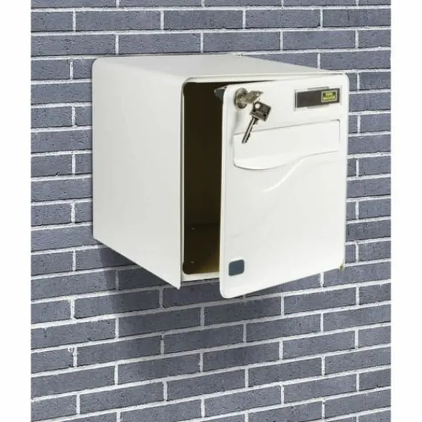 Postkasser & Brevindkast^Brevkasse Burg-Wachter 36,5 x 28 x 31 cm Hvid Plastik