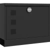 Brevspring med avisfack, vindue og 2 nøgler – sort metal 36,5×11,5×29 cm Postkasser & Brevindkast