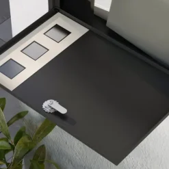Brevspring med avisfack, vindue og 2 nøgler – sort metal 36,5×11,5×29 cm Postkasser & Brevindkast