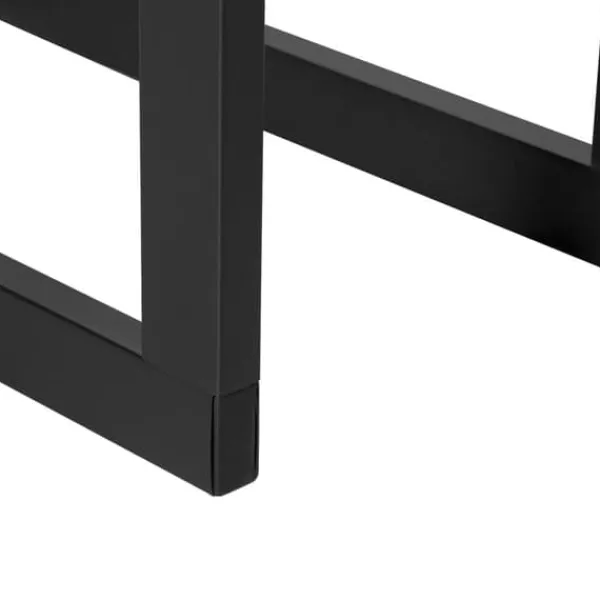 Tilbehør Til Brændeovne & Pejse^Brændeholder 40×25×100 cm, stål, op til 100 kg, sort