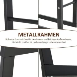 Hot Brændeholder 40×25×100 cm, stål, op til 100 kg, sort Tilbehør Til Brændeovne & Pejse