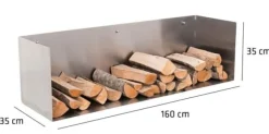 Brændeholder Mendel 160x35x35 35 x 160 x 35 cm Tilbehør Til Brændeovne & Pejse
