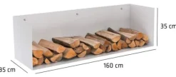 New Brændeholder Mendel 160x35x35 35 x 160 x 35 cm 2 Tilbehør Til Brændeovne & Pejse