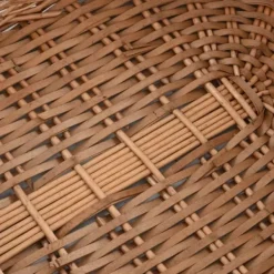Best Brændekurv med håndtag i naturlig pil | Størrelse: 78x54x34 cm Tilbehør Til Brændeovne & Pejse