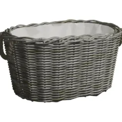 Outlet Brændekurv med håndtag 60x40x28 cm pil grå - Brændekurv - Brændekurve - Home & Living Tilbehør Til Brændeovne & Pejse