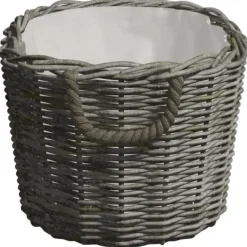Outlet Brændekurv med håndtag 60x40x28 cm pil grå - Brændekurv - Brændekurve - Home & Living Tilbehør Til Brændeovne & Pejse