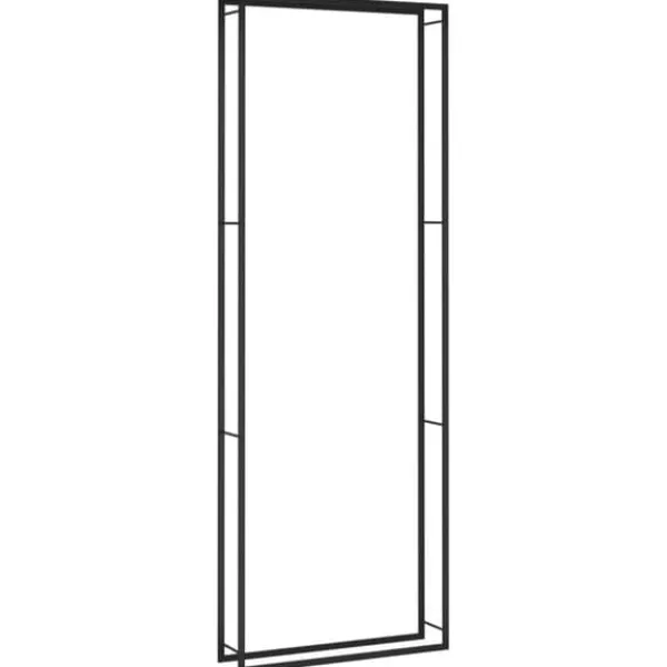 Online Brændekurve - Living brændestativ 110x28x312 cm stål matsort Tilbehør Til Brændeovne & Pejse