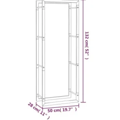Tilbehør Til Brændeovne & Pejse^Brændekurve - Living brændestativ 50x28x132 cm stål matsort