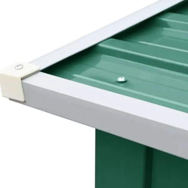 Hot Brændekurve – tilbehør - Living brændeskur til haven 330 x 92 x 153 cm galvaniseret stål grøn Tilbehør Til Brændeovne & Pejse