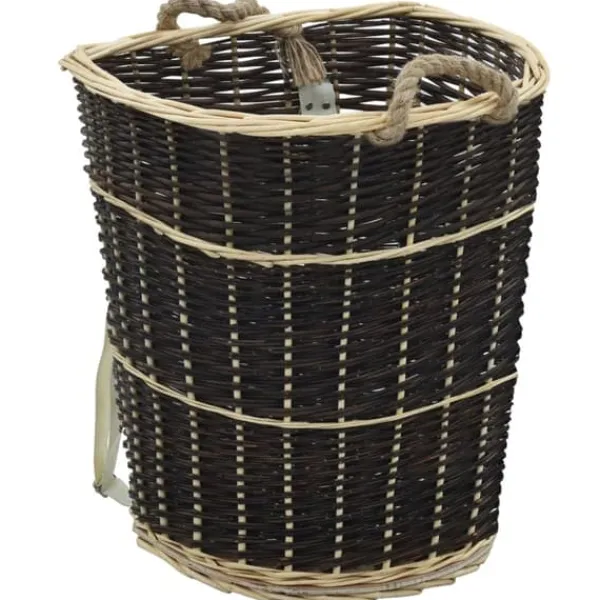 Tilbehør Til Brændeovne & Pejse^Brænderygsæk med håndtag i naturlig pil - Holdbar opbevaring & transport | Størrelse: 57x51x69 cm