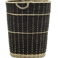 Tilbehør Til Brændeovne & Pejse^Brænderygsæk med håndtag i naturlig pil - Holdbar opbevaring & transport | Størrelse: 57x51x69 cm