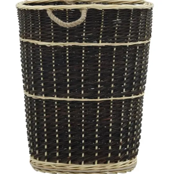 Tilbehør Til Brændeovne & Pejse^Brænderygsæk med håndtag i naturlig pil - Holdbar opbevaring & transport | Størrelse: 57x51x69 cm