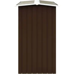 Skure, Garager & Carports^Brændeskur i galvaniseret stål - Holdbart og stabilt | Farve: Brun | Størrelse: 172x91x154 cm