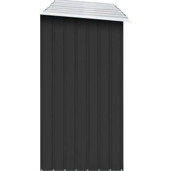 Skure, Garager & Carports^Brændeskur til haven - Galvaniseret stål | Størrelse: 330x84x152 cm | Farve: Antracitgrå