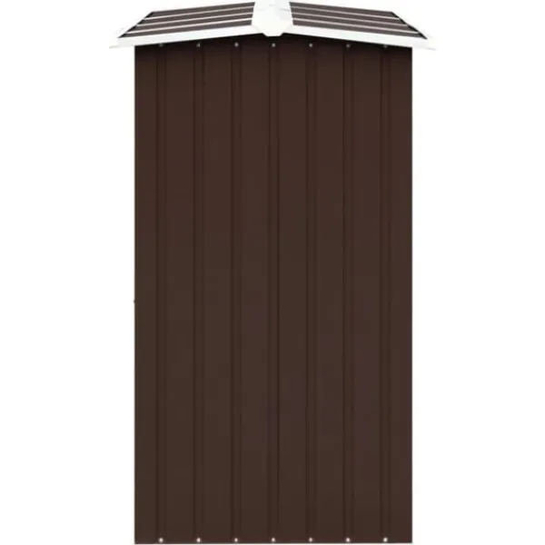 Skure, Garager & Carports^Brændeskur til haven - Galvaniseret stål | Størrelse: 330 x 92 x 153 cm | Farve: Brun