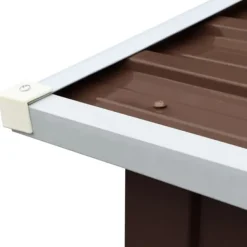 Skure, Garager & Carports^Brændeskur til haven - Galvaniseret stål | Størrelse: 330 x 92 x 153 cm | Farve: Brun
