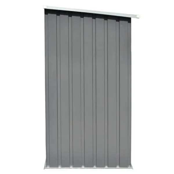 Skure, Garager & Carports^Brændeskur til haven - Galvaniseret stål | Størrelse: 163x83x154 cm | Farve: Grå