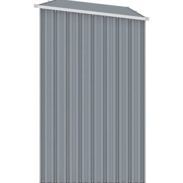 Brændeskur 245x98x159 cm galvaniseret stål grå - Haveskur - Haveskure - Home & Living Skure, Garager & Carports