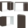 Online Brændeskur 245x98x159 cm galvaniseret stål brun - Haveskur - Haveskure - Home & Living Skure, Garager & Carports