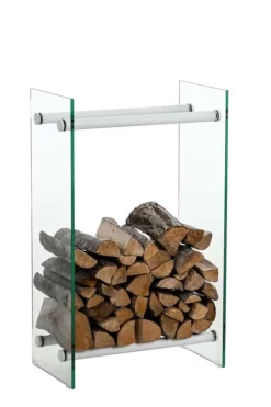 New Brændestander Dacio klart glas 35x80x150 35 x 80 x 150 cm 1 Tilbehør Til Brændeovne & Pejse