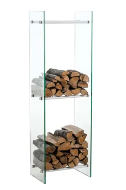 Best Brændestander Dacio klart glas 35x35x160 (6-hul) 35 x 35 x 160 cm Tilbehør Til Brændeovne & Pejse
