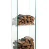 Brændestander Dacio klart glas 35x35x140 (6-huls) 35 x 35 x 140 cm Tilbehør Til Brændeovne & Pejse