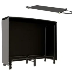 Tilbehør Til Brændeovne & Pejse^Brændestativ 120×36×99 cm med bæretaske & 600D vandafvisende overtræk, sort