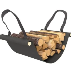 Outlet Brændestativ 120×36×99 cm med bæretaske & 600D vandafvisende overtræk, sort Tilbehør Til Brændeovne & Pejse