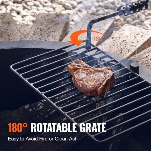Tilbehør Til Brændeovne & Pejse^Brændestativ 35 tommer, BBQ ildring i stål, DIY lejrbål, holdbart design, perfekt til udendørs aktiviteter