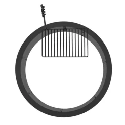 Tilbehør Til Brændeovne & Pejse^Brændestativ 35 tommer, BBQ ildring i stål, DIY lejrbål, holdbart design, perfekt til udendørs aktiviteter