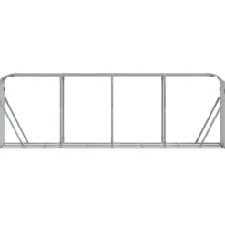 Tilbehør Til Brændeovne & Pejse^Brændestativ i galvaniseret stål - Brændeholder | Størrelse: 300x45x100 cm | Farve: Sølv