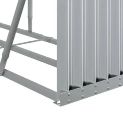 Tilbehør Til Brændeovne & Pejse^Brændestativ i galvaniseret stål - Brændeholder | Størrelse: 300x45x100 cm | Farve: Sølv