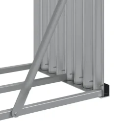 Tilbehør Til Brændeovne & Pejse^Brændestativ i galvaniseret stål - Brændeholder | Størrelse: 300x45x100 cm | Farve: Sølv