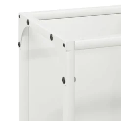 New Brændestativ i koldvalset stål - Robust og stilfuld | Størrelse: 25x25x60 cm | Farve: Hvid Tilbehør Til Brændeovne & Pejse