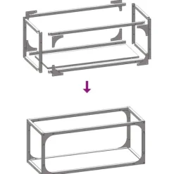 New Brændestativ i koldvalset stål - Robust og stilfuld | Størrelse: 25x25x60 cm | Farve: Hvid Tilbehør Til Brændeovne & Pejse