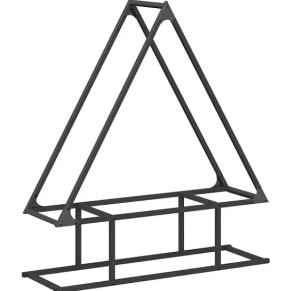 Best Brændestativ i koldvalset stål - Robust brændeopbevaring | Farve: Sort | Størrelse: 80x25x90 cm Tilbehør Til Brændeovne & Pejse