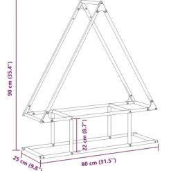 Best Brændestativ i koldvalset stål - Robust brændeopbevaring | Farve: Sort | Størrelse: 80x25x90 cm Tilbehør Til Brændeovne & Pejse