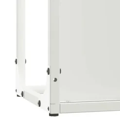 Tilbehør Til Brændeovne & Pejse^Brændestativ i koldvalset stål - Robust brændeholder | Farve: Hvid | Størrelse: 25x25x80 cm