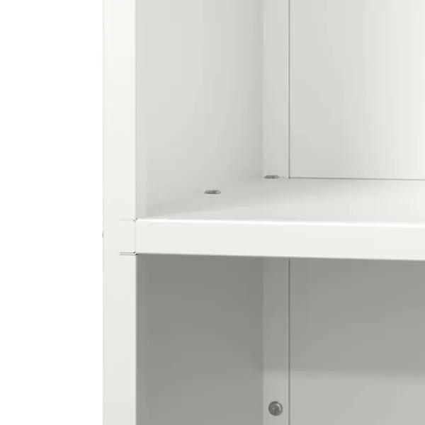 Clearance Brændestativ i koldvalset stål - Stabil brændeholder | Størrelse: 40x30x80 cm | Farve: Hvid Tilbehør Til Brændeovne & Pejse